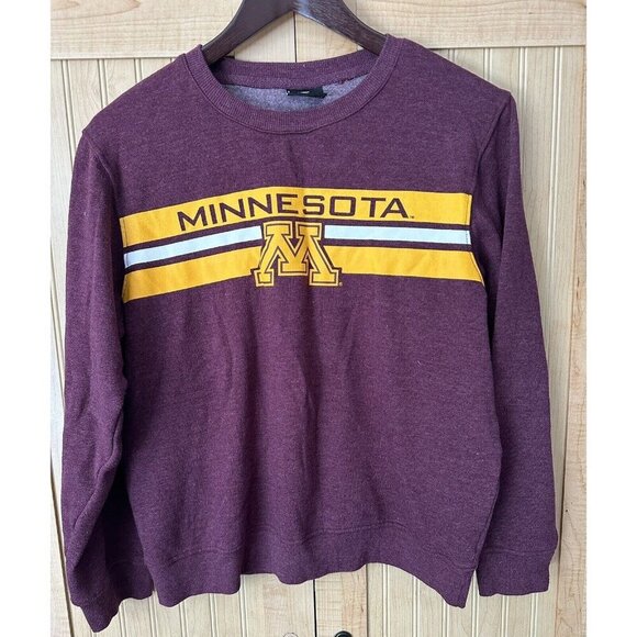 University Of Minnesota Colosseum Youth Large 16-18 Sweatshirt Crewneck Maroon - Picture 4 of 4
